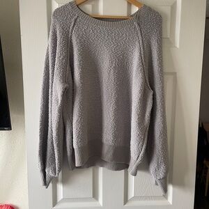 Knox Rose Textured Light Gray Sweater